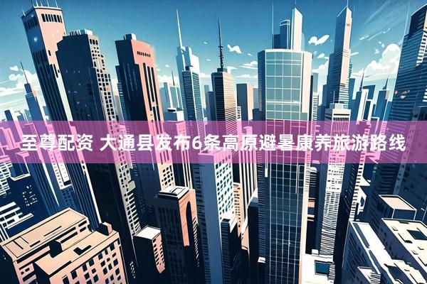 至尊配资 大通县发布6条高原避暑康养旅游路线