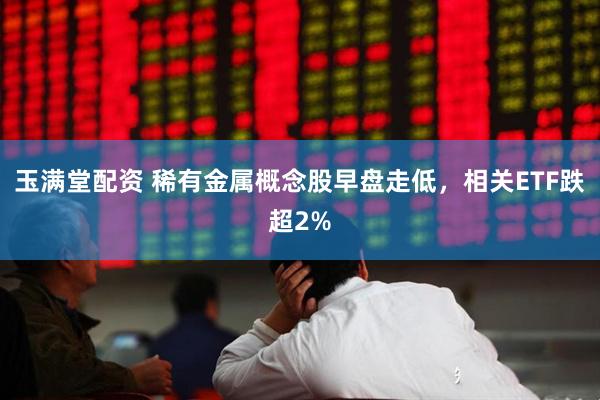 玉满堂配资 稀有金属概念股早盘走低，相关ETF跌超2%