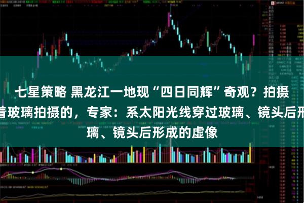 七星策略 黑龙江一地现“四日同辉”奇观？拍摄者称是隔着玻璃拍摄的，专家：系太阳光线穿过玻璃、镜头后形成的虚像